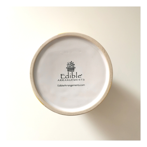 Decorative Porcelain Jar Yellow White - Picture 2 of 2